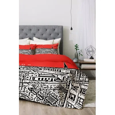 Deny Designs Athens Duvet Cover Set In Red