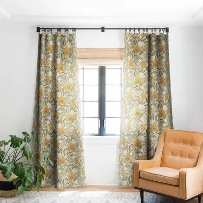 Deny Designs Avenie Spring Garden Collection Ii 1pc Blackout Window Curtain Panel In Green