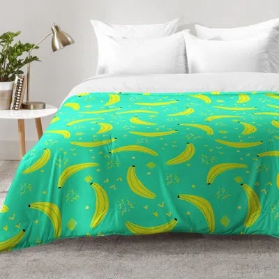 Deny Designs Bananas Over Bananas Comforter Set In Green