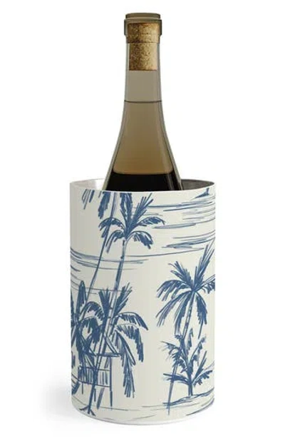 Deny Designs Beach Pattern Stainless Steel Wine Chiller In Neutral