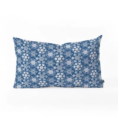 Deny Designs Belle 13 Lots Of Snowflakes Oblong Indoor/outdoor Pillow Cover & Insert