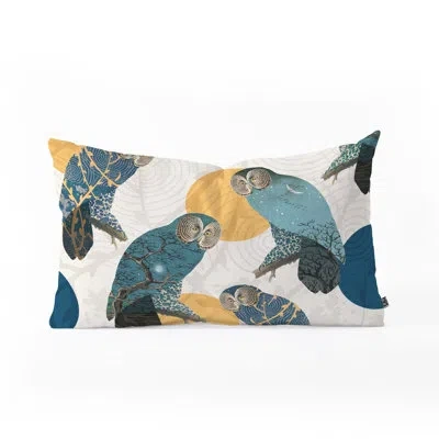 Deny Designs Belle Night Owl Polka Oblong Lumbar Pillow