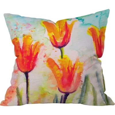 Deny Designs Bells Of Spring Outdoor Throw Pillow