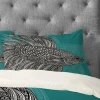 Deny Designs Beta Fish Pillowcase In Gray;teal