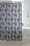 Deny Designs Beth Norton For Deny Bigfoot/sasquatch Touile De Jouy Shower Curtain In Black At Urban Outfitters In Black