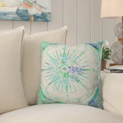 Deny Designs Bianca Green Follow Your Own Path Mint Outdoor Throw Pillow
