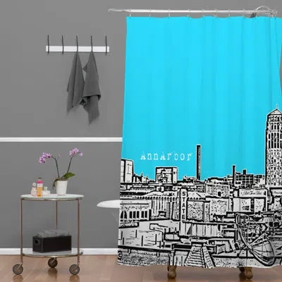 Deny Designs Bird Ave Ann Arbor Single Shower Curtain In Sky