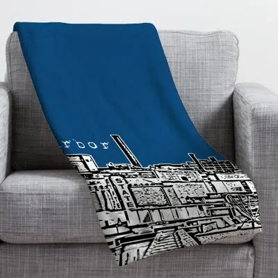 Deny Designs Bird Ave Ann Arbor Throw In Navy