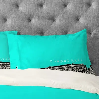Deny Designs Bird Ave Chapel Hill Pillowcase In Aqua