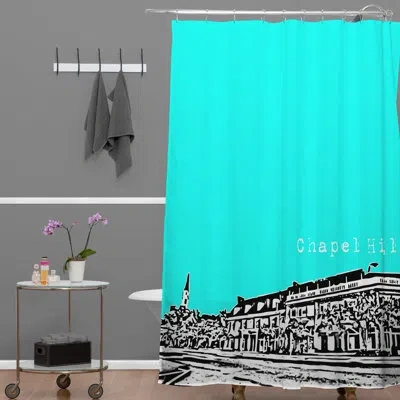 Deny Designs Bird Ave Chapel Hill Single Shower Curtain In Aqua