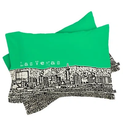 Deny Designs Bird Ave Las Vegas Pillowcase In Green