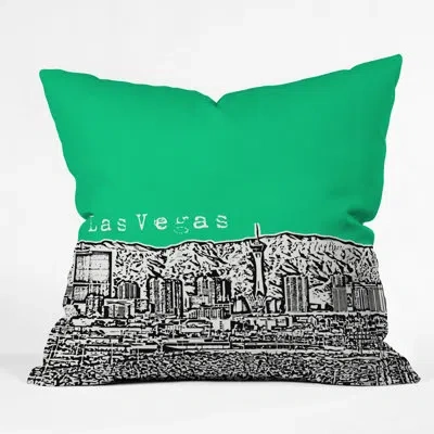 Deny Designs Bird Ave Las Vegas Throw Pillow In Green
