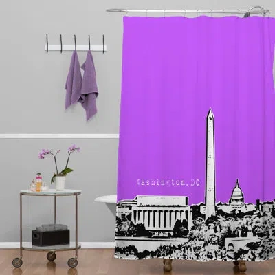 Deny Designs Bird Ave Washington Single Shower Curtain In Purple