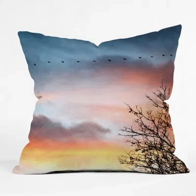 Deny Designs Bird Line Throw Pillow
