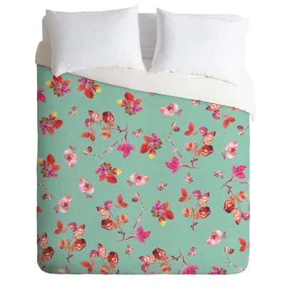 Deny Designs Bloom Duvet Cover In Green