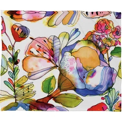 Deny Designs Blossom Pastel Throw In Blue;green;beige