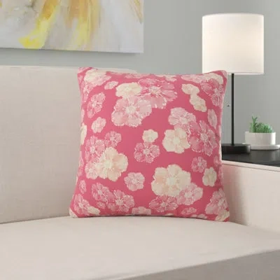 Deny Designs Blossoms On Coral Throw Pillow