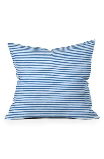 Deny Designs Blue Stripes Throw Pillow