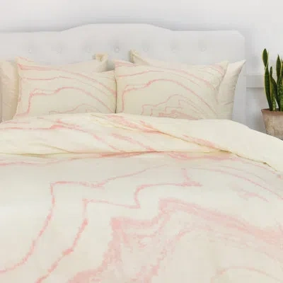 Deny Designs Blush Marble Duvet Cover In Pink