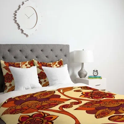 Deny Designs Boho Flowers Duvet Cover In Lightweight