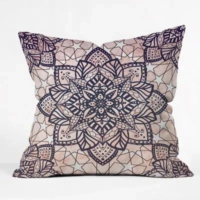 Deny Designs Boho Mosaic Mandala Indoor/outdoor Throw Pillow