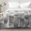 Deny Designs Boho Skull And Feathers Pattern Comforter Set In Gray