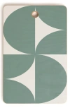 Deny Designs Bold Minimalism Cxii Bamboo Cutting Board In Green