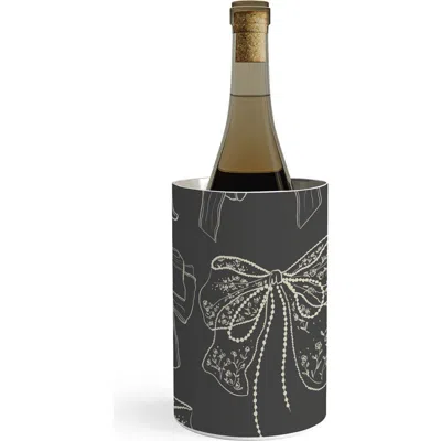 Deny Designs Bow Stainless Steel Wine Chiller In Black