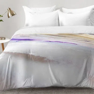 Deny Designs Bree Madden Madden Comforter Set In Brown;white;gray;purple;tan
