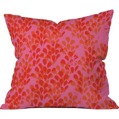 Deny Designs Bright Happiness Outdoor Throw Pillow In Pink