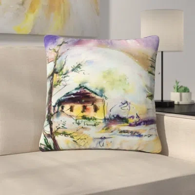 Deny Designs Cabin In The Snow Throw Pillow
