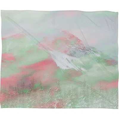 Deny Designs Caleb Troy Banff Painted Christmas Plush Fleece Throw In Red