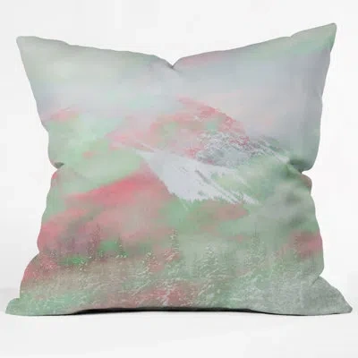Deny Designs Caleb Troy Banff Painted Christmas Throw Pillow In Red