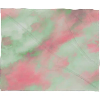 Deny Designs Caleb Troy Pastel Christmas Plush Fleece Throw In Green