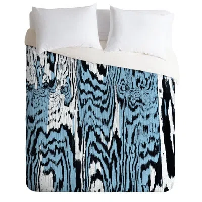 Deny Designs Caleb Troy Placid Safari Duvet Cover Set In Blue,black