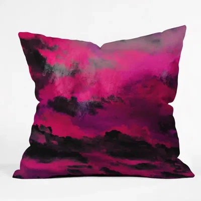 Deny Designs Caleb Troy Raspberry Storm Clouds Throw Pillow
