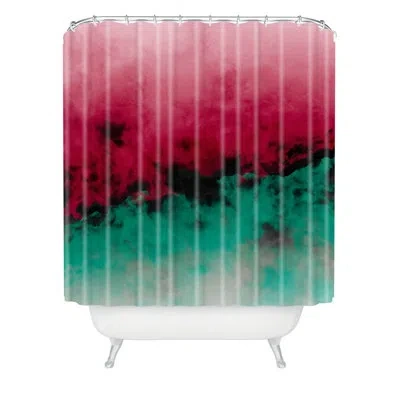 Deny Designs Caleb Troy Zero Visibility Poinsettia Ombre Shower Curtain