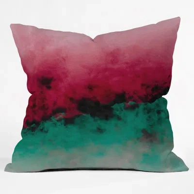 Deny Designs Caleb Troy Zero Visibility Poinsettia Ombre Throw Pillow