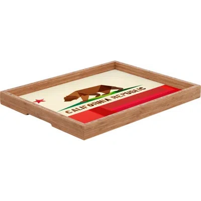 Deny Designs California Ottoman/coffee Table Tray In Red