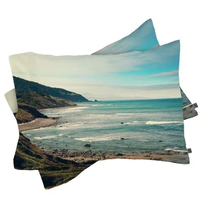 Deny Designs California Pacific Coast Highway Pillowcase In Blue;brown;gray