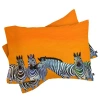 Deny Designs Candy Stripe Zebras Pillowcase In Orange