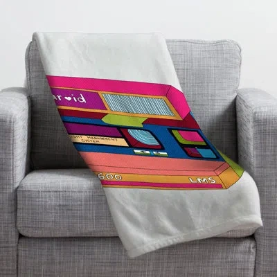 Deny Designs Captures Great Moments Throw Blanket In Green;pink