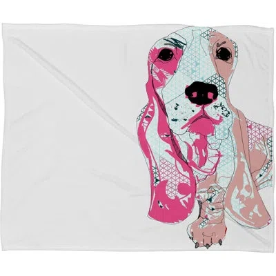 Deny Designs Casey Rogers Bassett Throw In White;pink