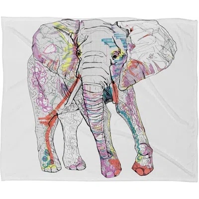 Deny Designs Casey Rogers Elephant 1 Throw In Ivory