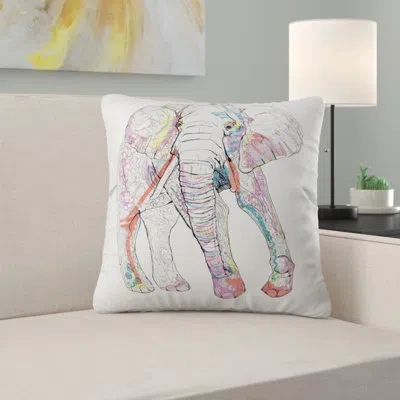 Deny Designs Casey Rogers Elephant Outdoor Throw Pillow