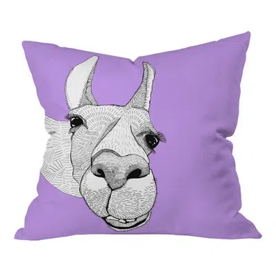 Deny Designs Casey Rogers Llama Outdoor Throw Pillow