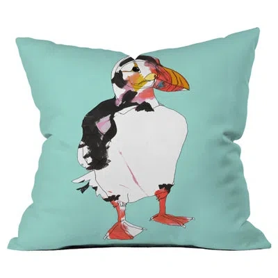 Deny Designs Casey Rogers Puffin Outdoor Throw Pillow