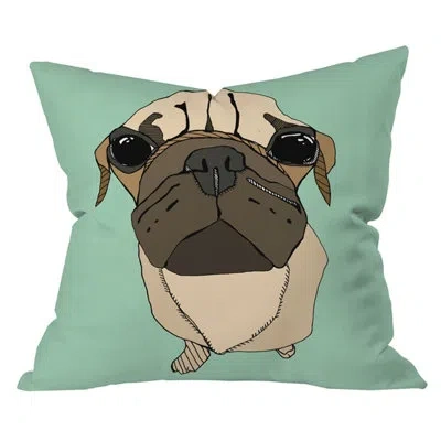 Deny Designs Casey Rogers Puglet Outdoor Throw Pillow