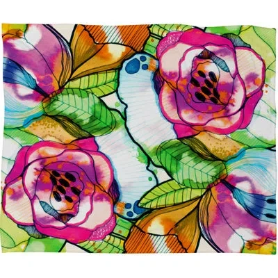 Deny Designs Cayenablanca Blanket In Blue;green;pink