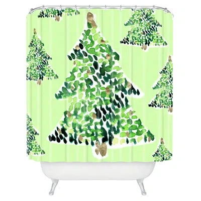 Deny Designs Cayenablanca Floral Single Shower Curtain